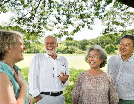 Group of Senior Retirement Friends Happiness Concept